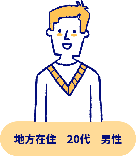 地方在住　20代　男性